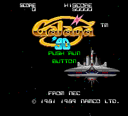 Galaga '90 Title Screen